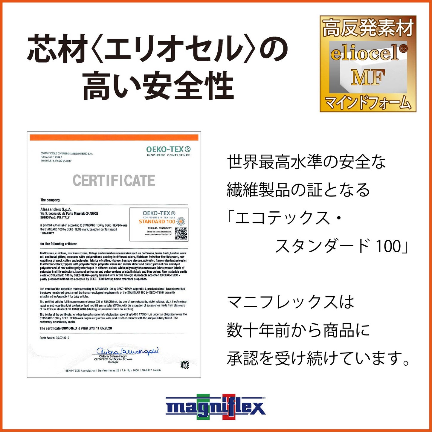 枕 高反発 マニフレックス NEW ピローグランデ ホワイト ブラック