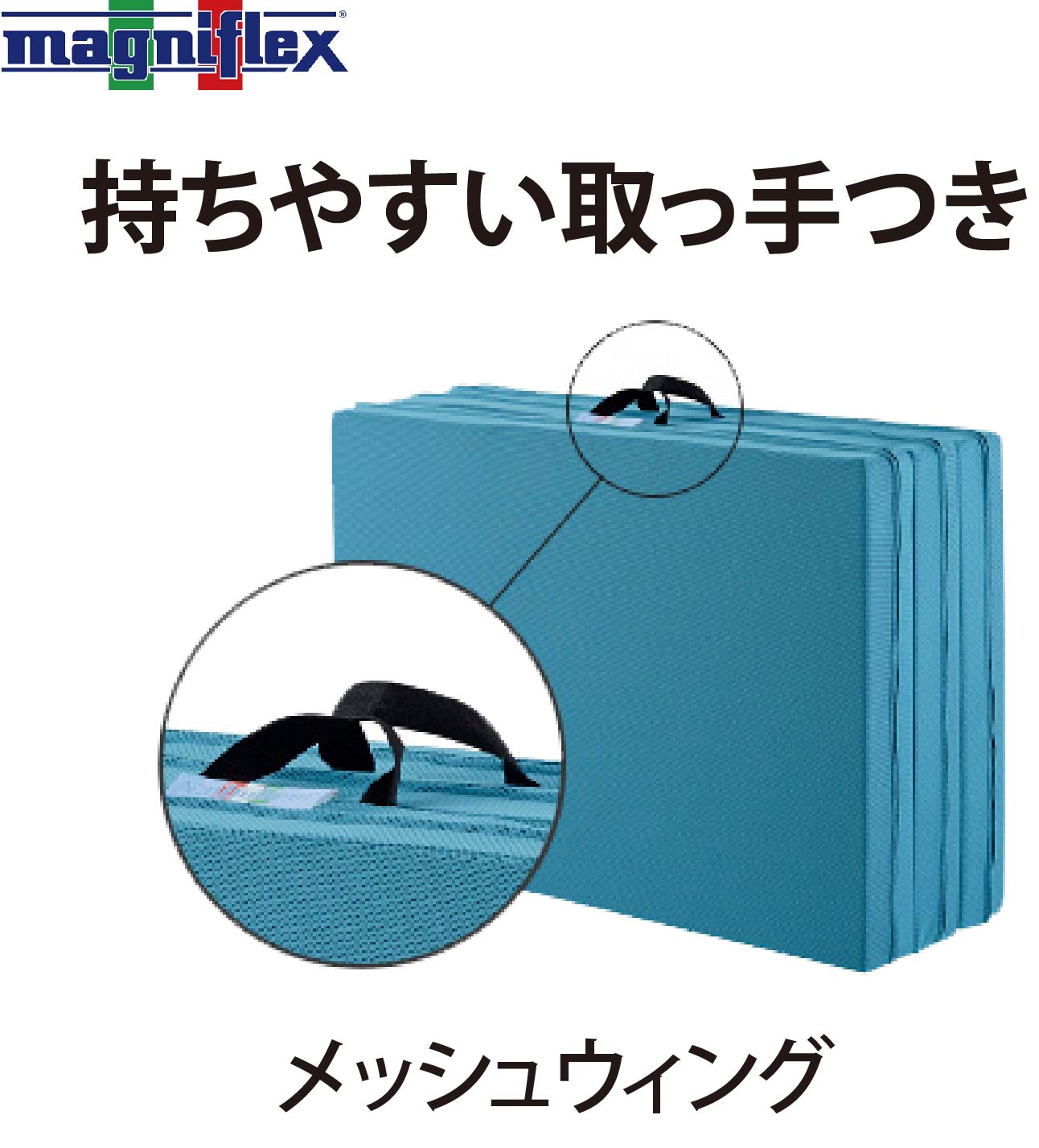 マットレス 三つ折り 高反発 マニフレックス メッシュウィング 硬め 腰痛 メッシュウイング